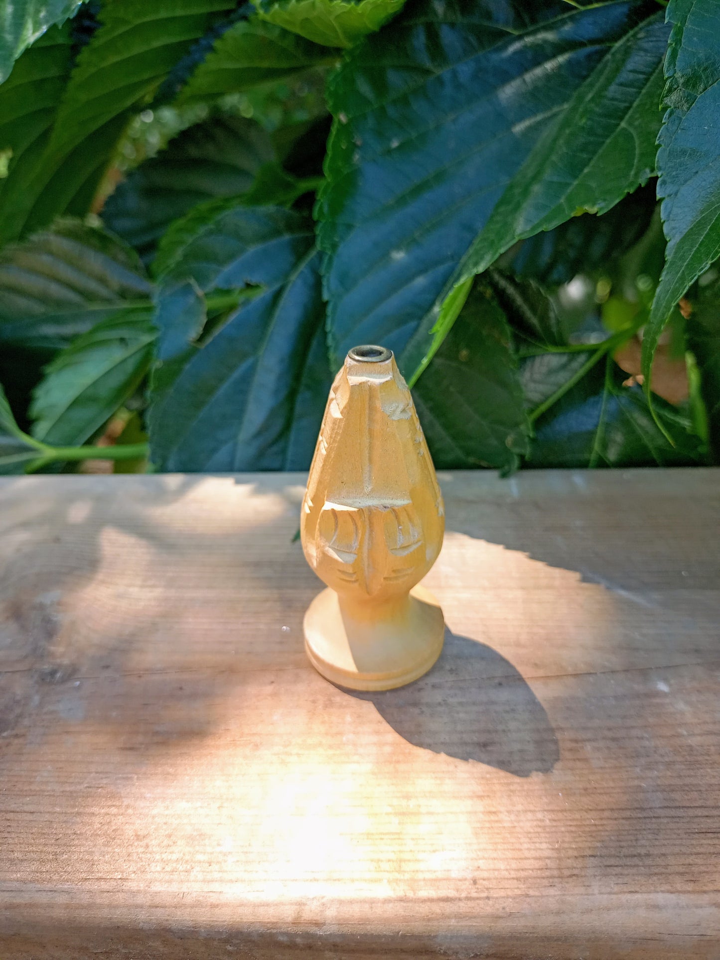 Namaste wooden incense holder
