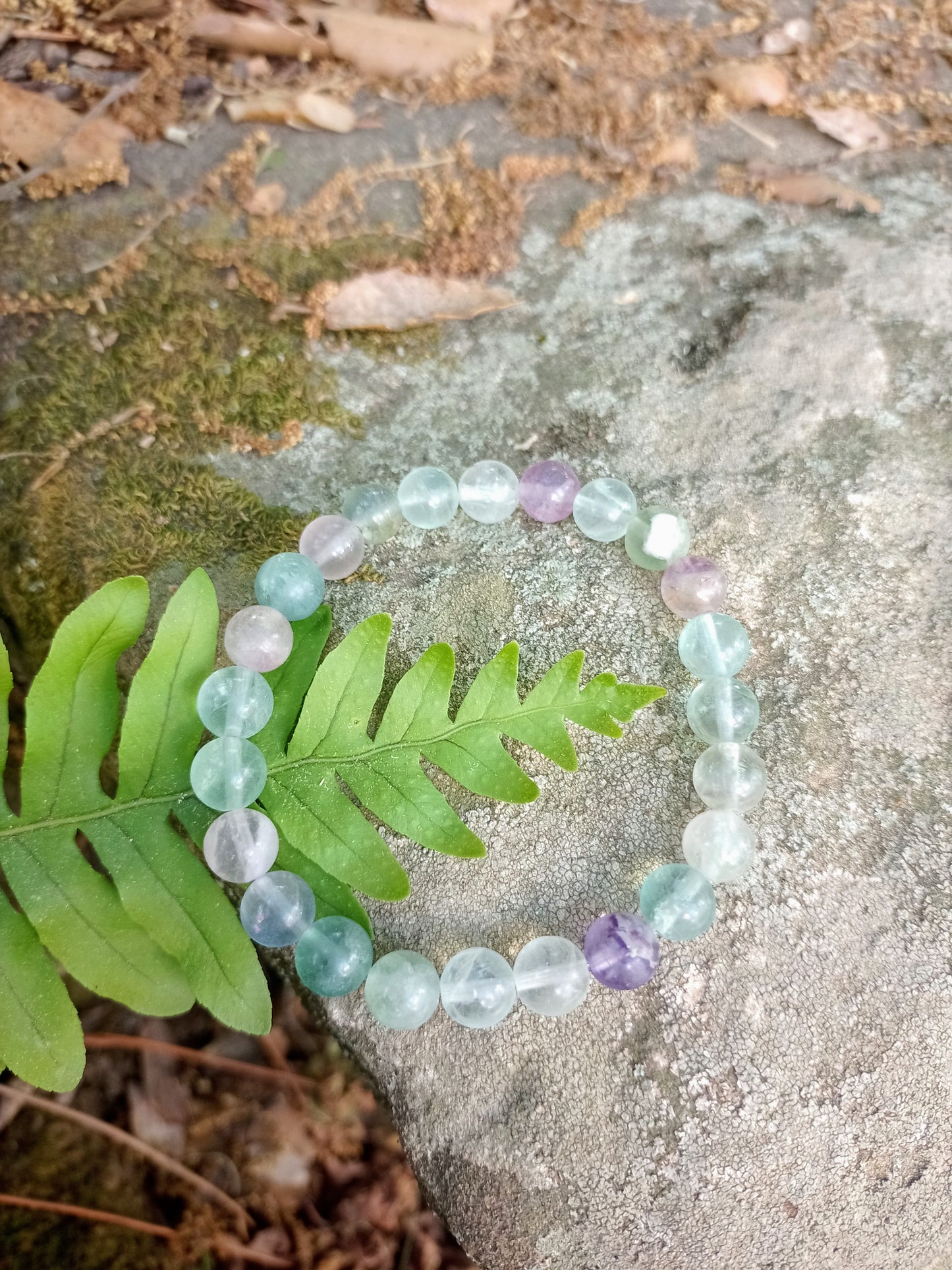 Clear Fluorite Bracelet 8mm