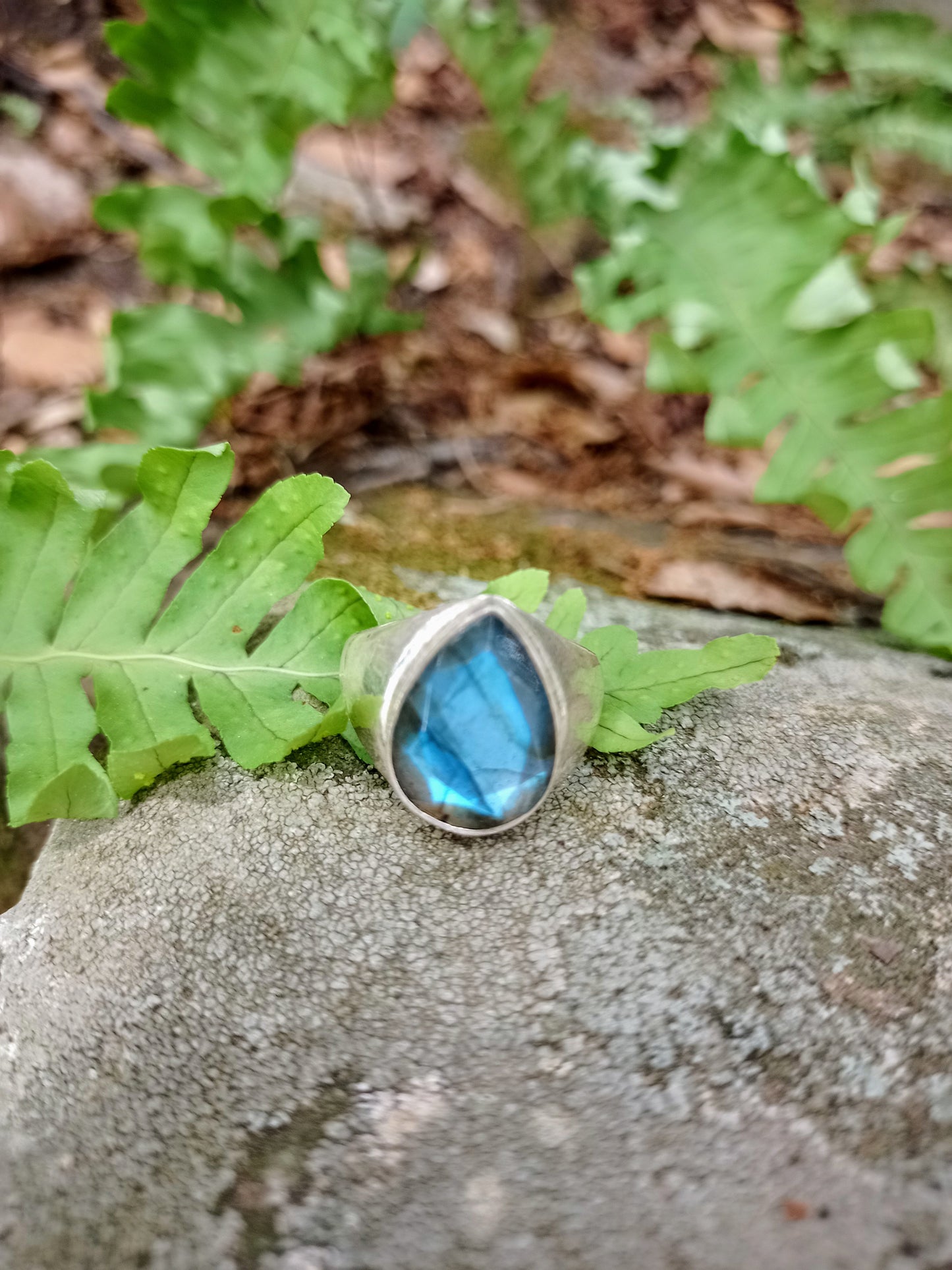 Faceted Labradorite Ring size 63