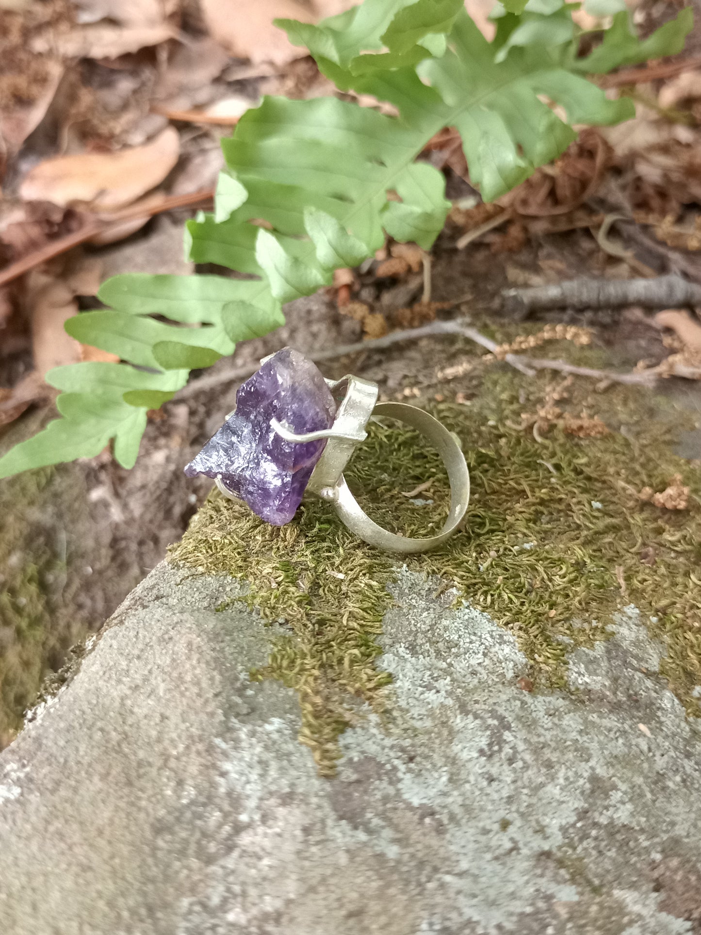 Raw Amethyst Ring size 57