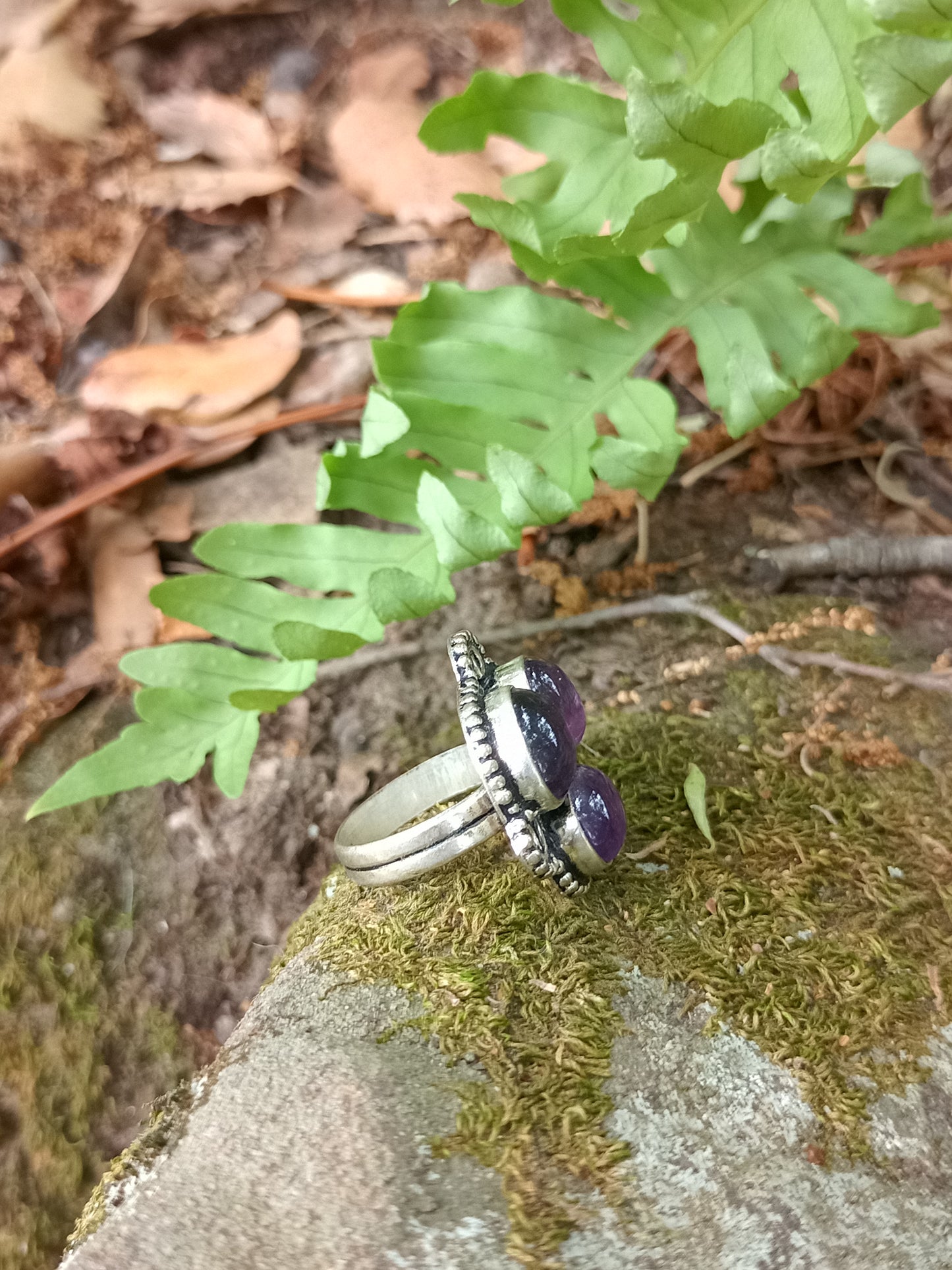 Amethyst Triskel Ring size 54-55