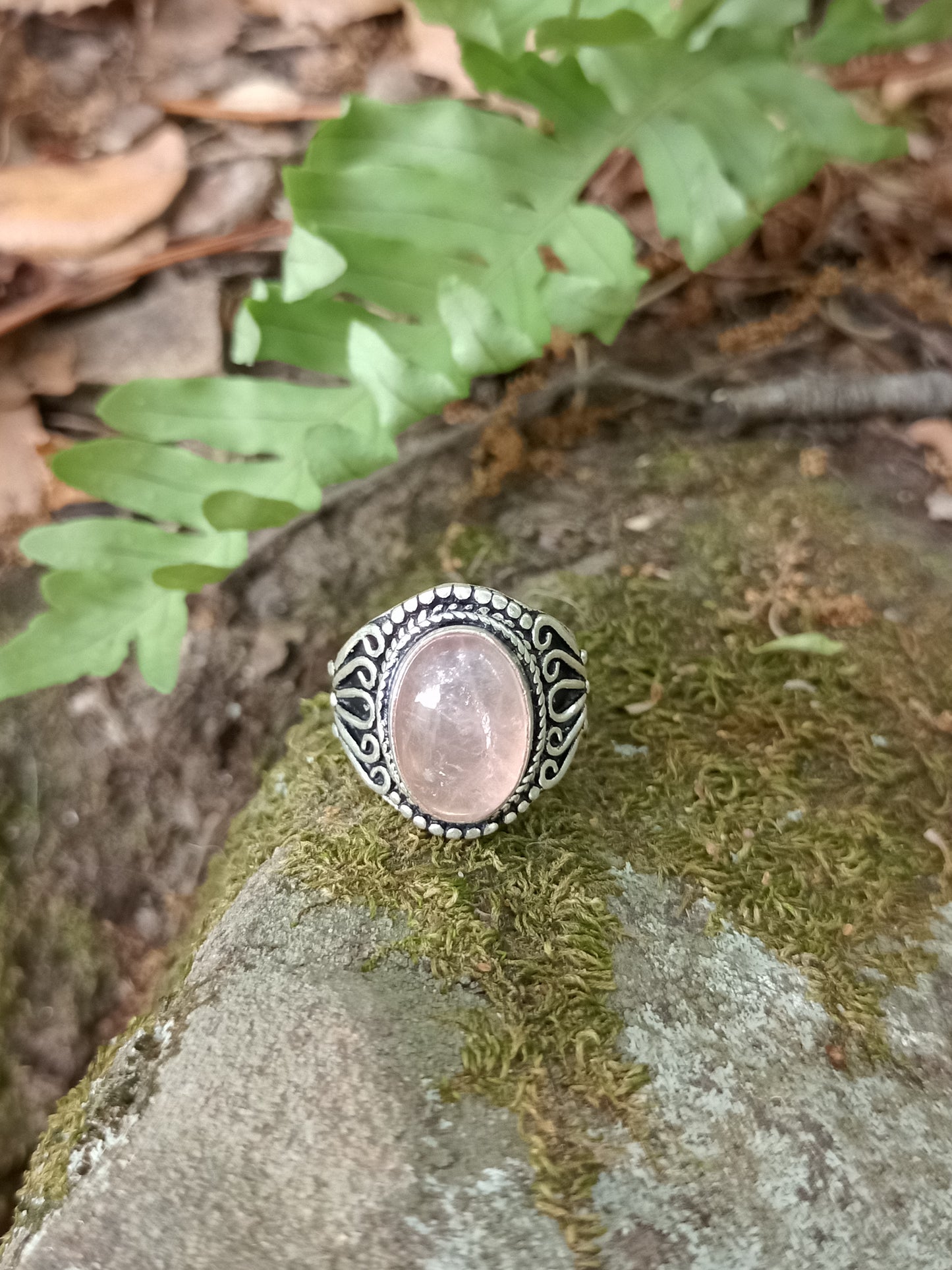 Rose Quartz Ring size 57