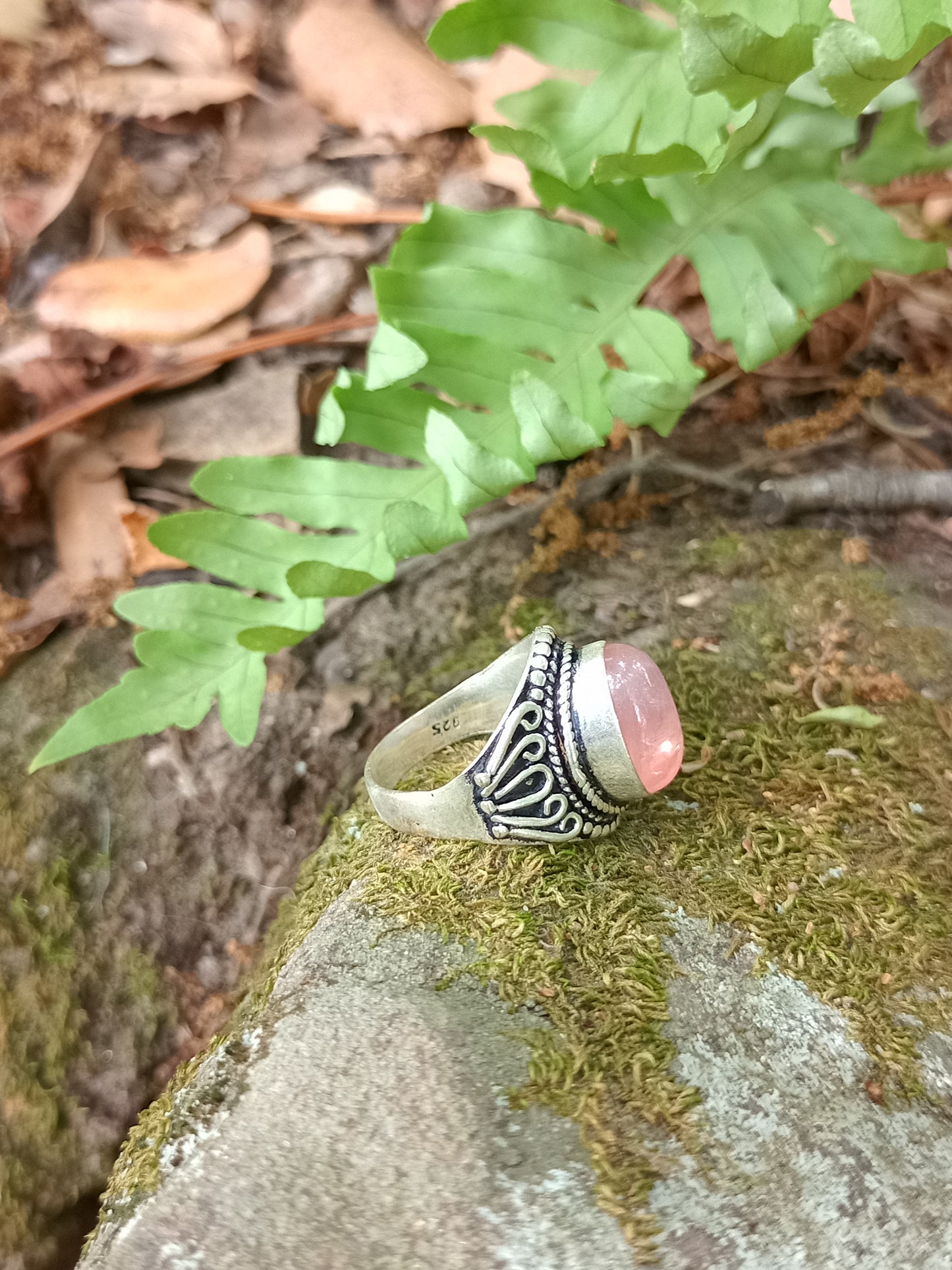 Rose Quartz Ring size 57