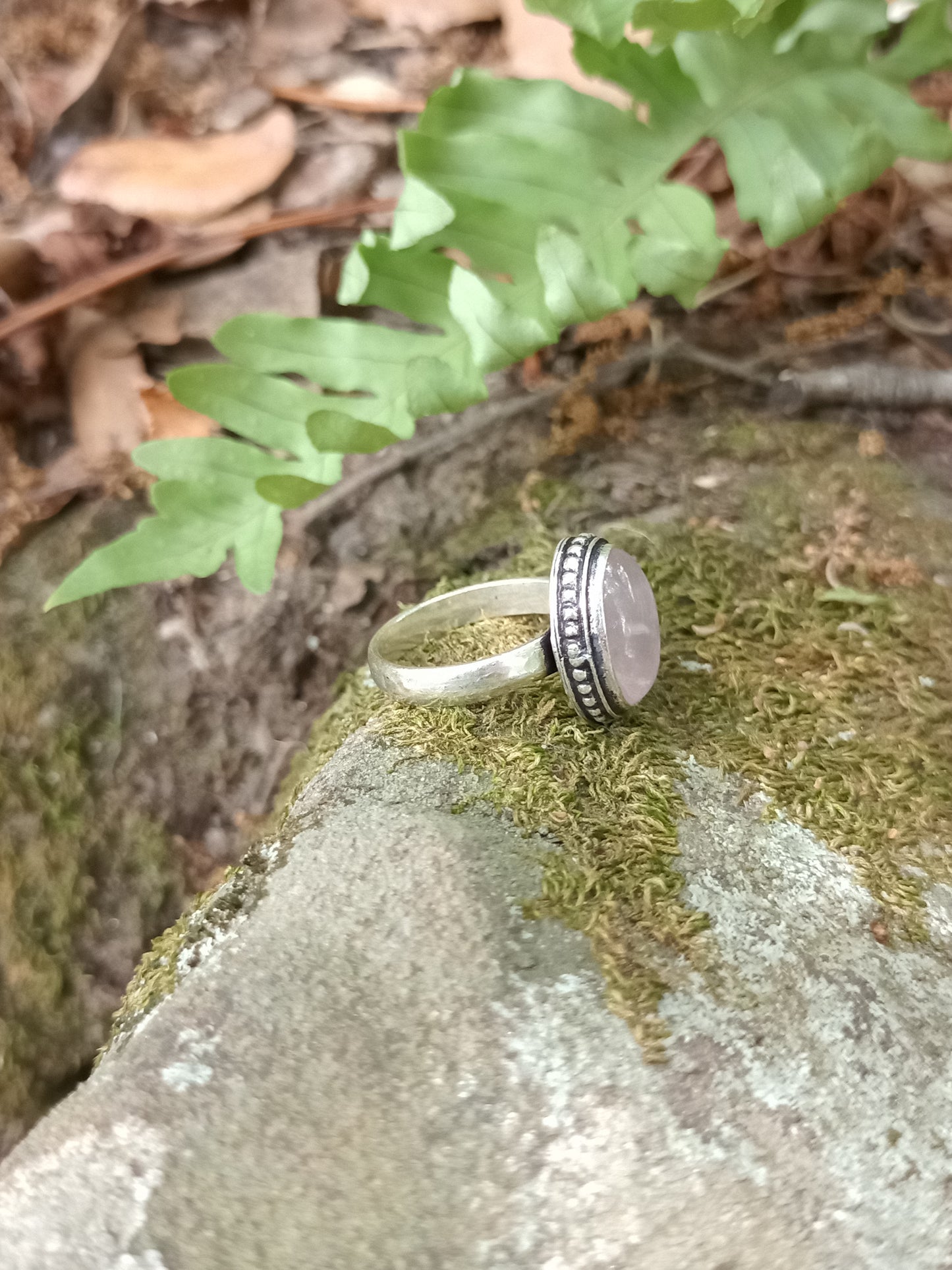 Rose Quartz Ring size 56