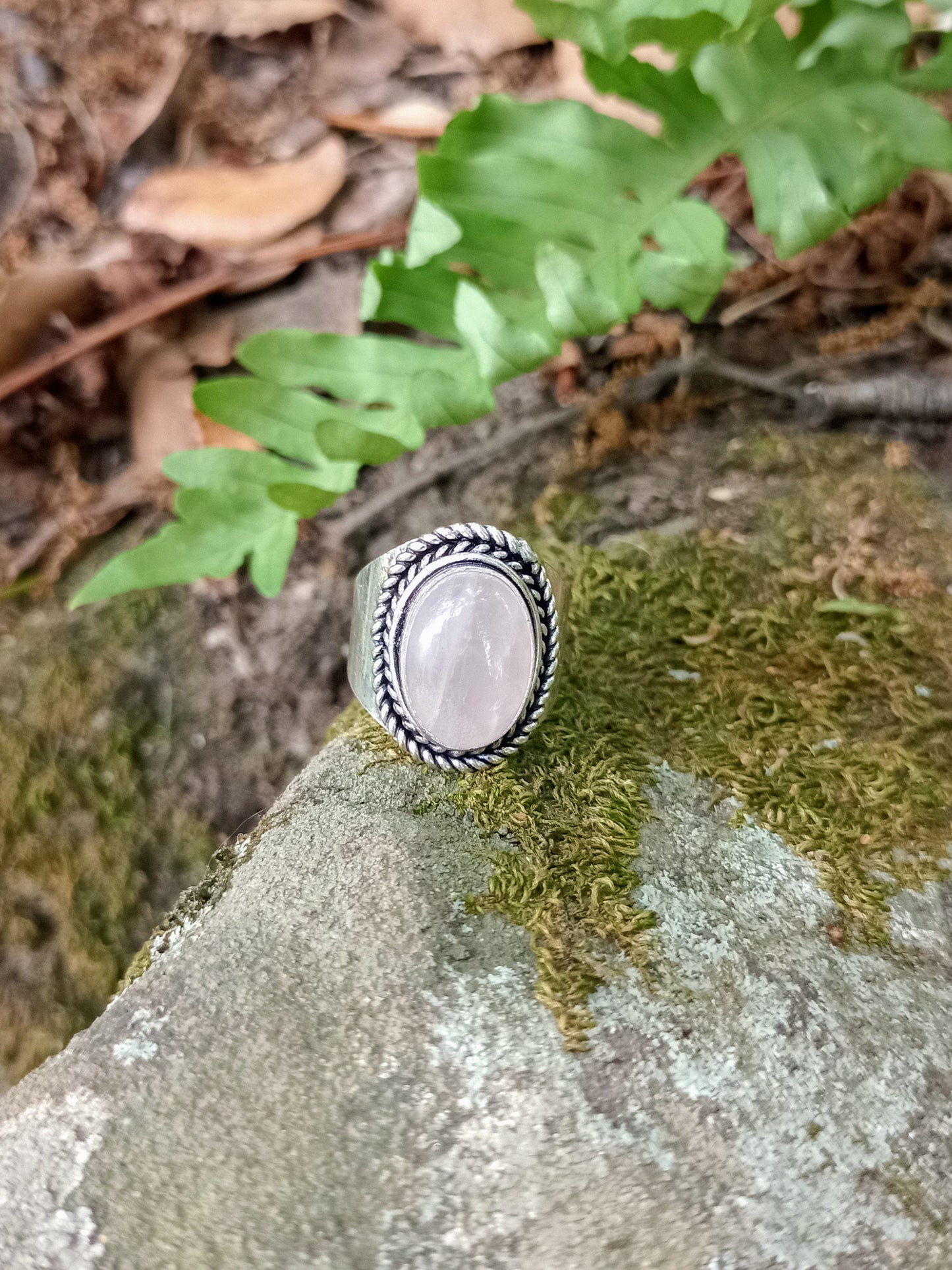 Rose Quartz Ring size 57