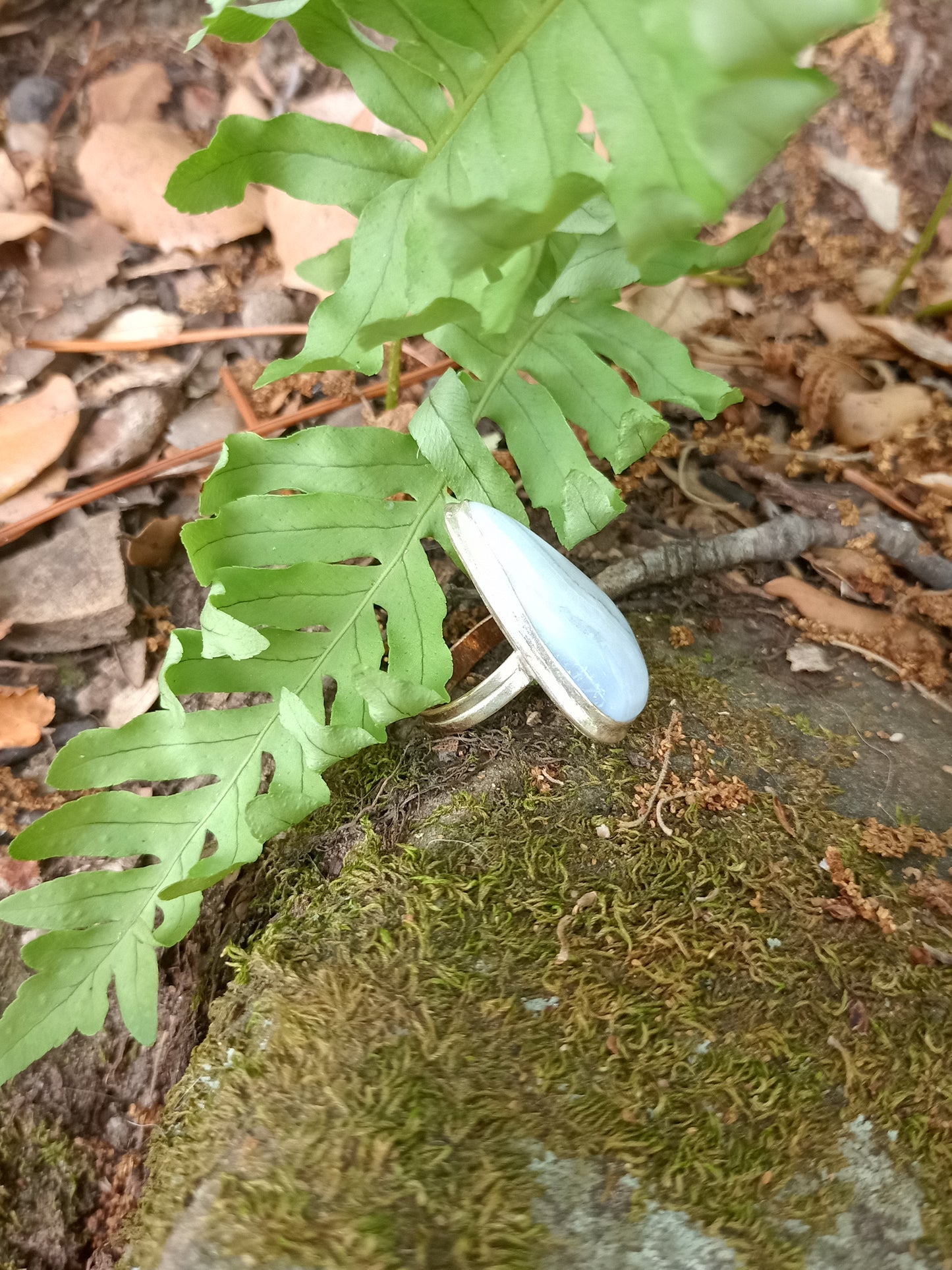 Chalcedony ring size 59
