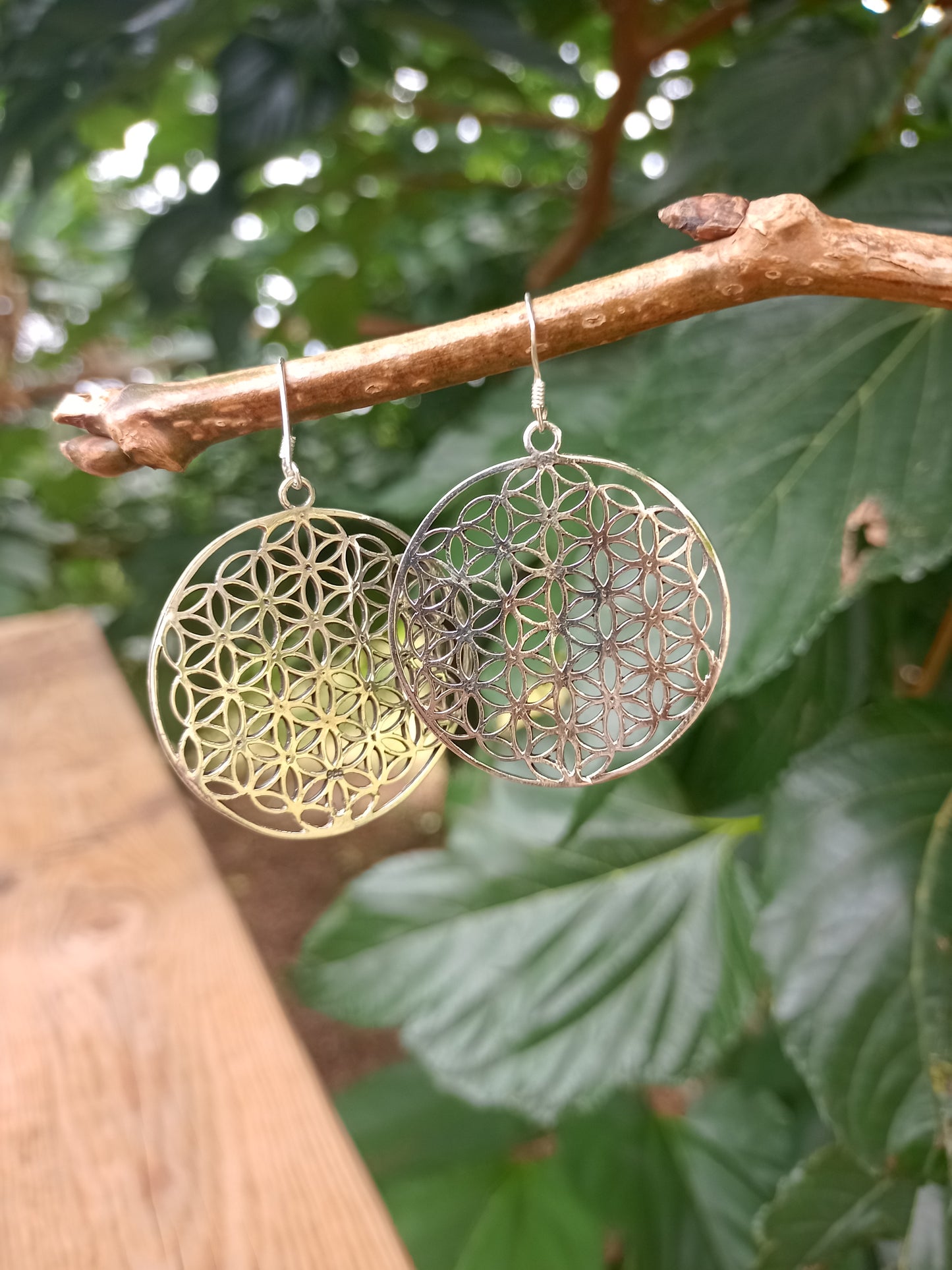 Boucles d'oreilles fleur de vie