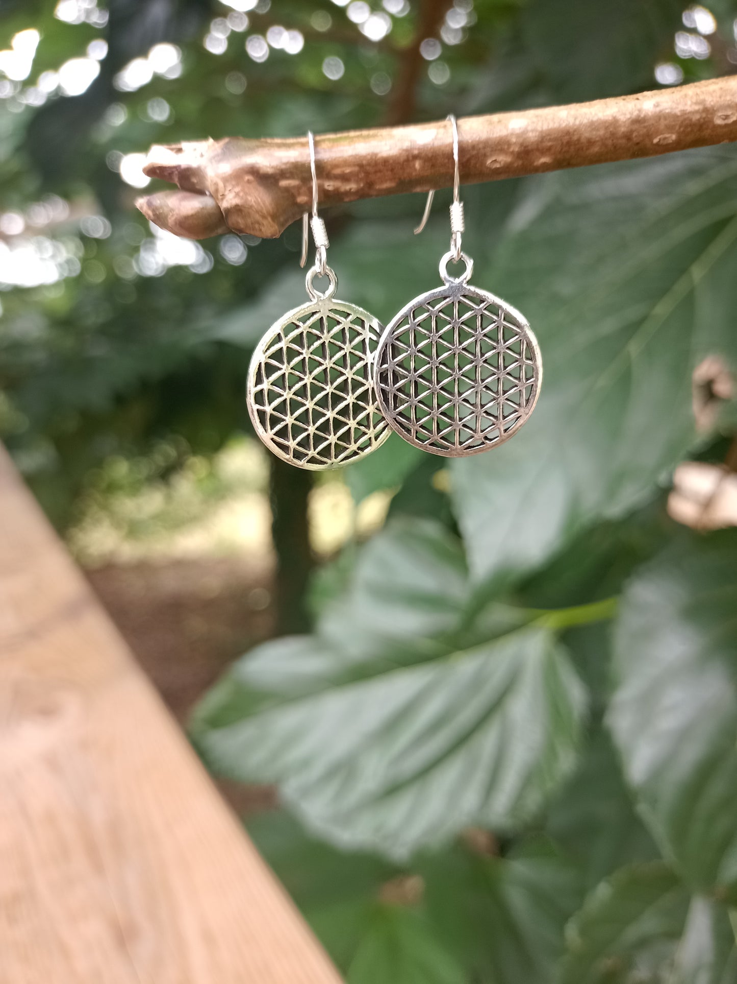 Boucles d'oreilles fleur de vie