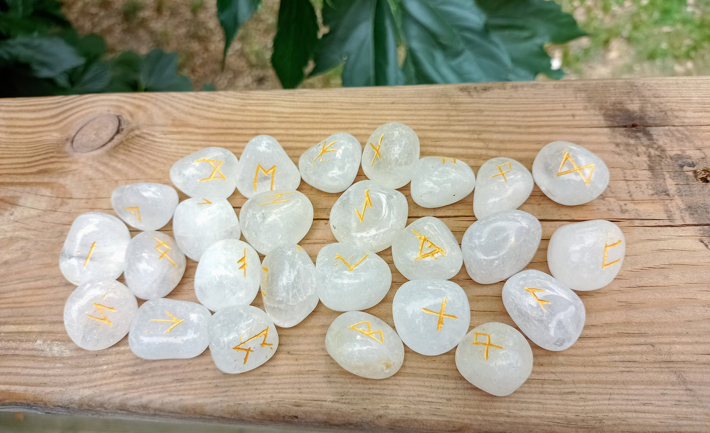 Rock Crystal Runes - Transparent Quartz