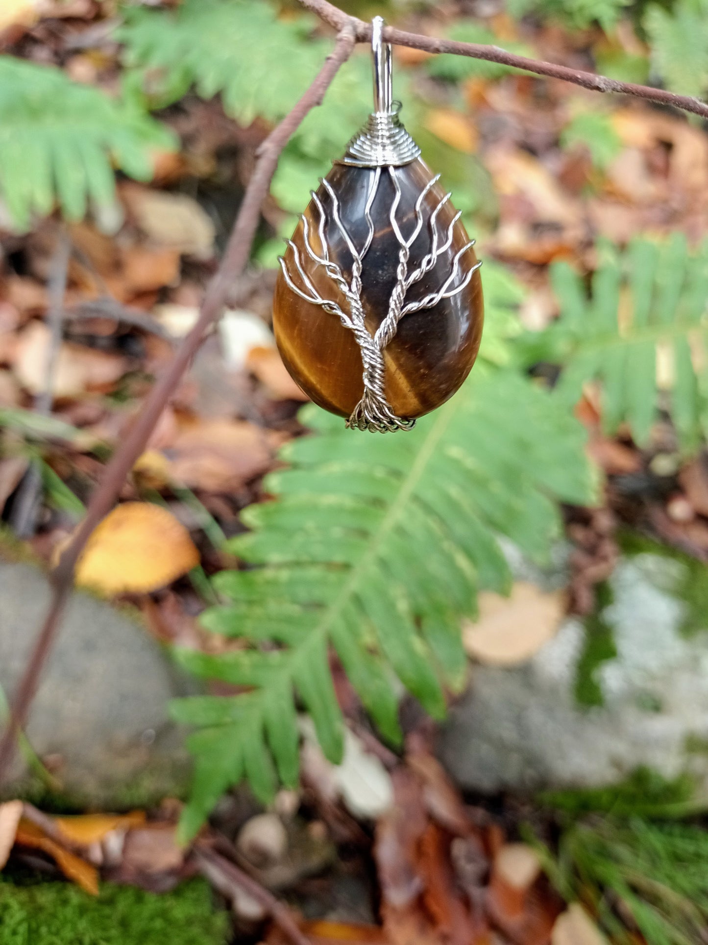 Tiger Eye Tree of Life Pendant