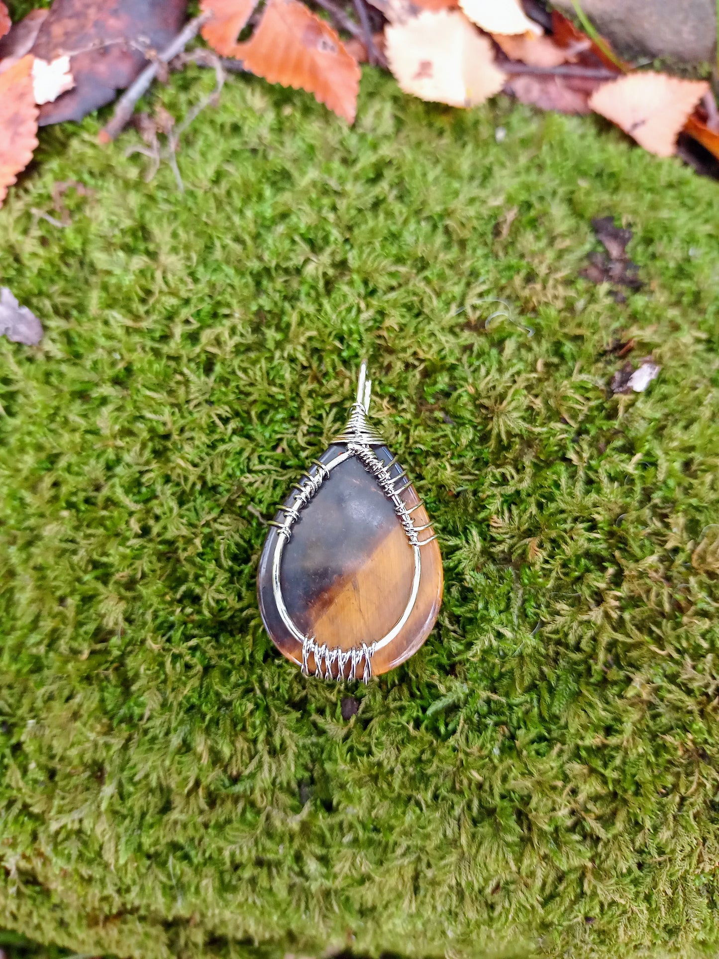 Tiger Eye Tree of Life Pendant