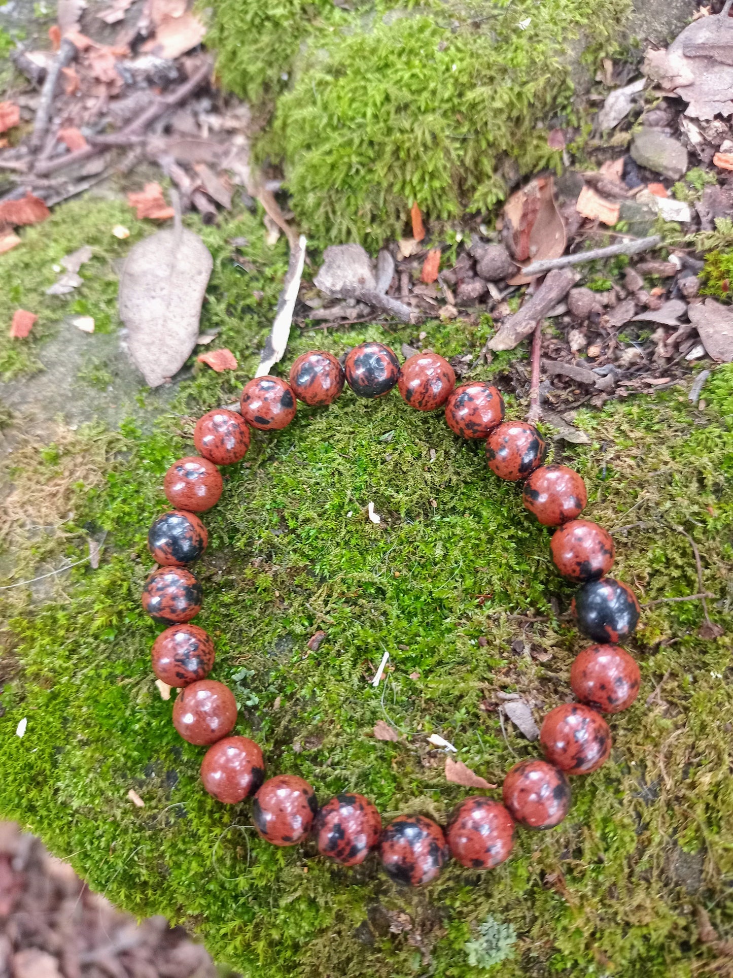Bracelet en Obsidienne Acajou 8mm
