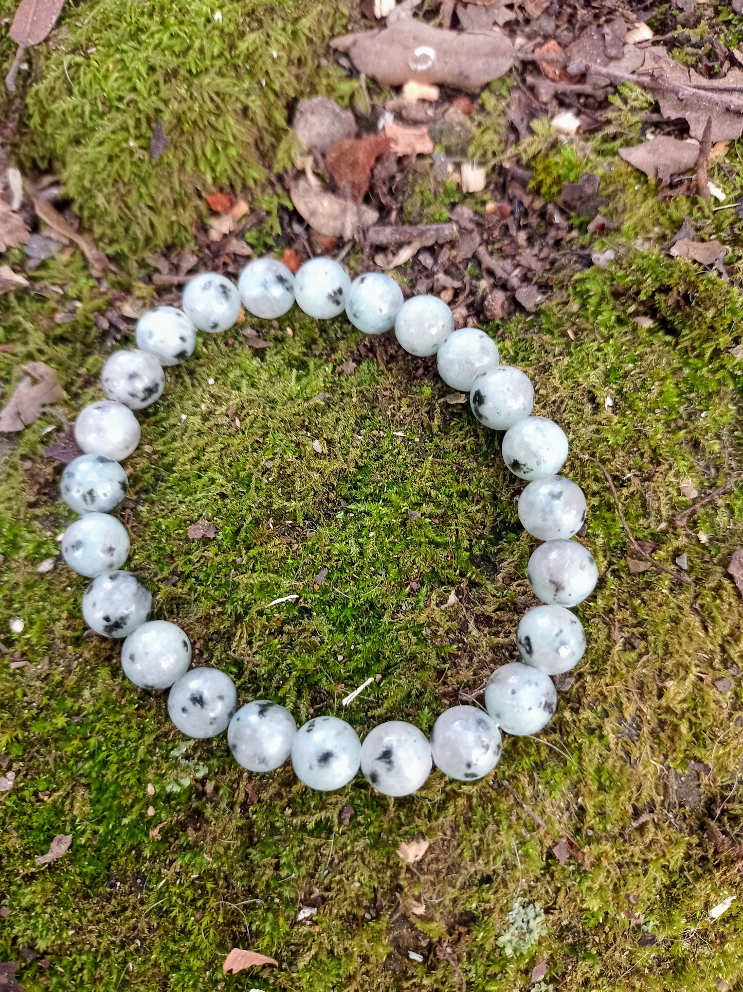 Bracelet en Jaspe Kiwi 8mm
