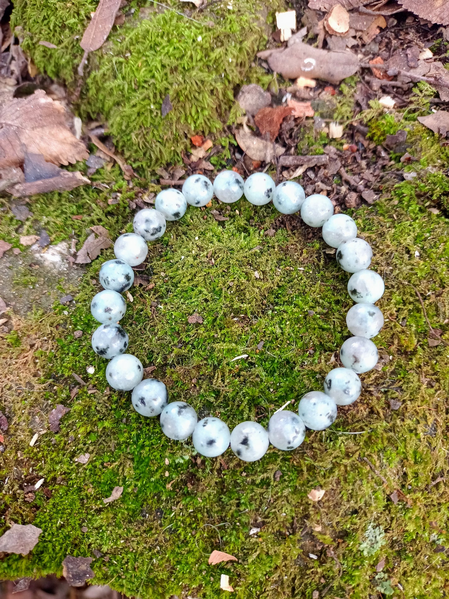 Bracelet en Jaspe Kiwi 8mm