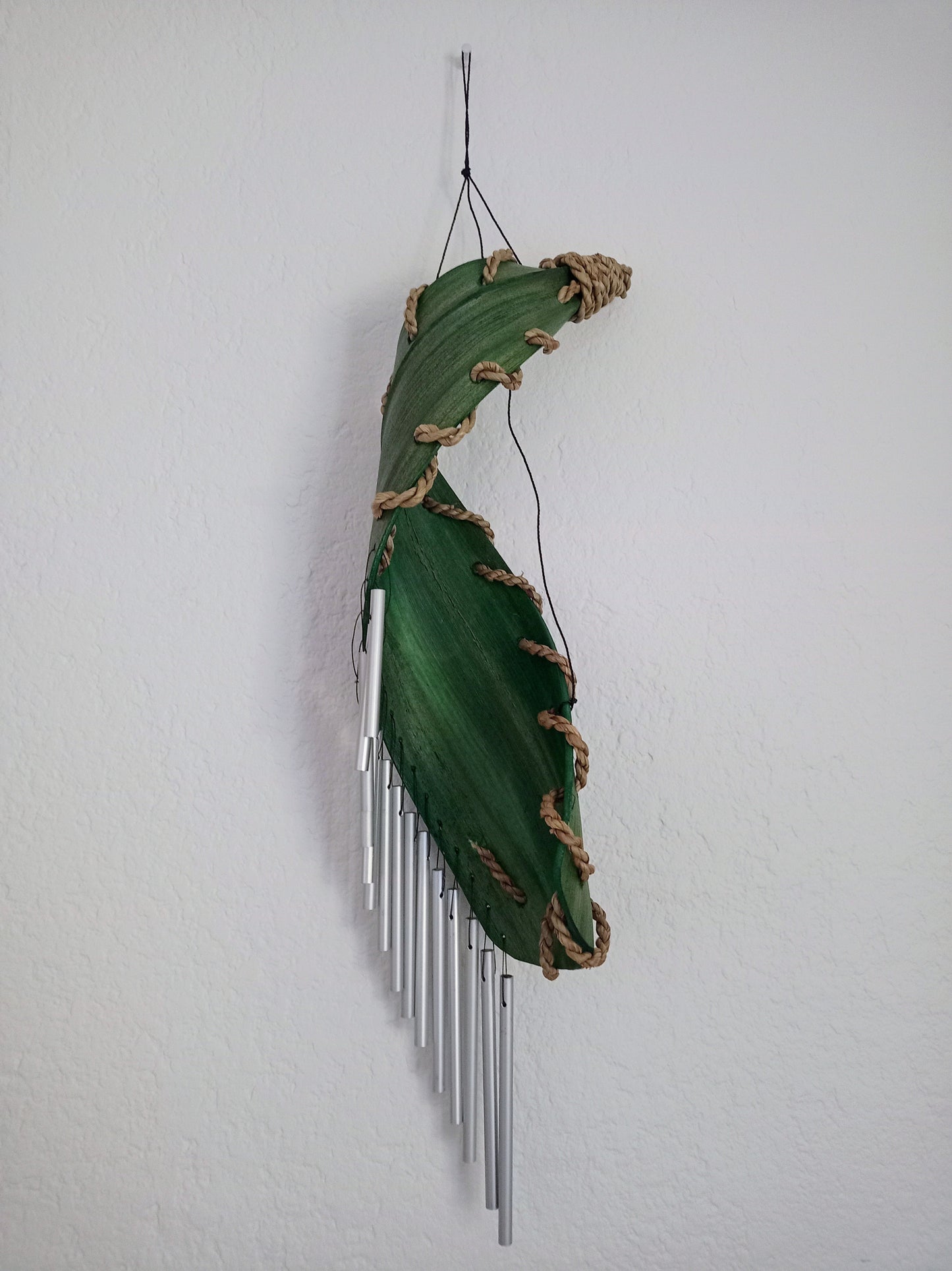 Carillon en feuille de Bananier vert