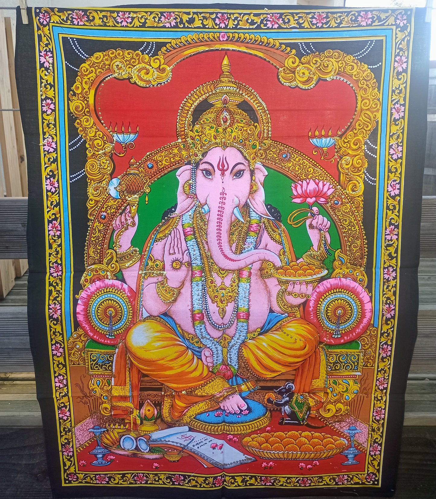Small multi-colored Ganesh hanging