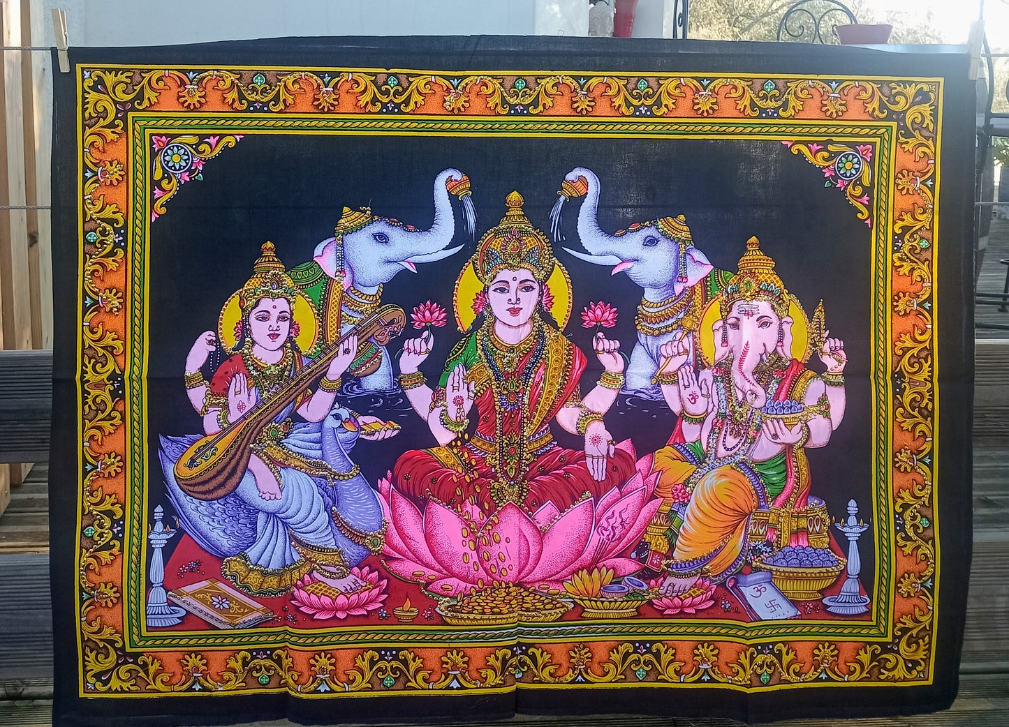 Lakshmi multi-colored wall hanging, small model