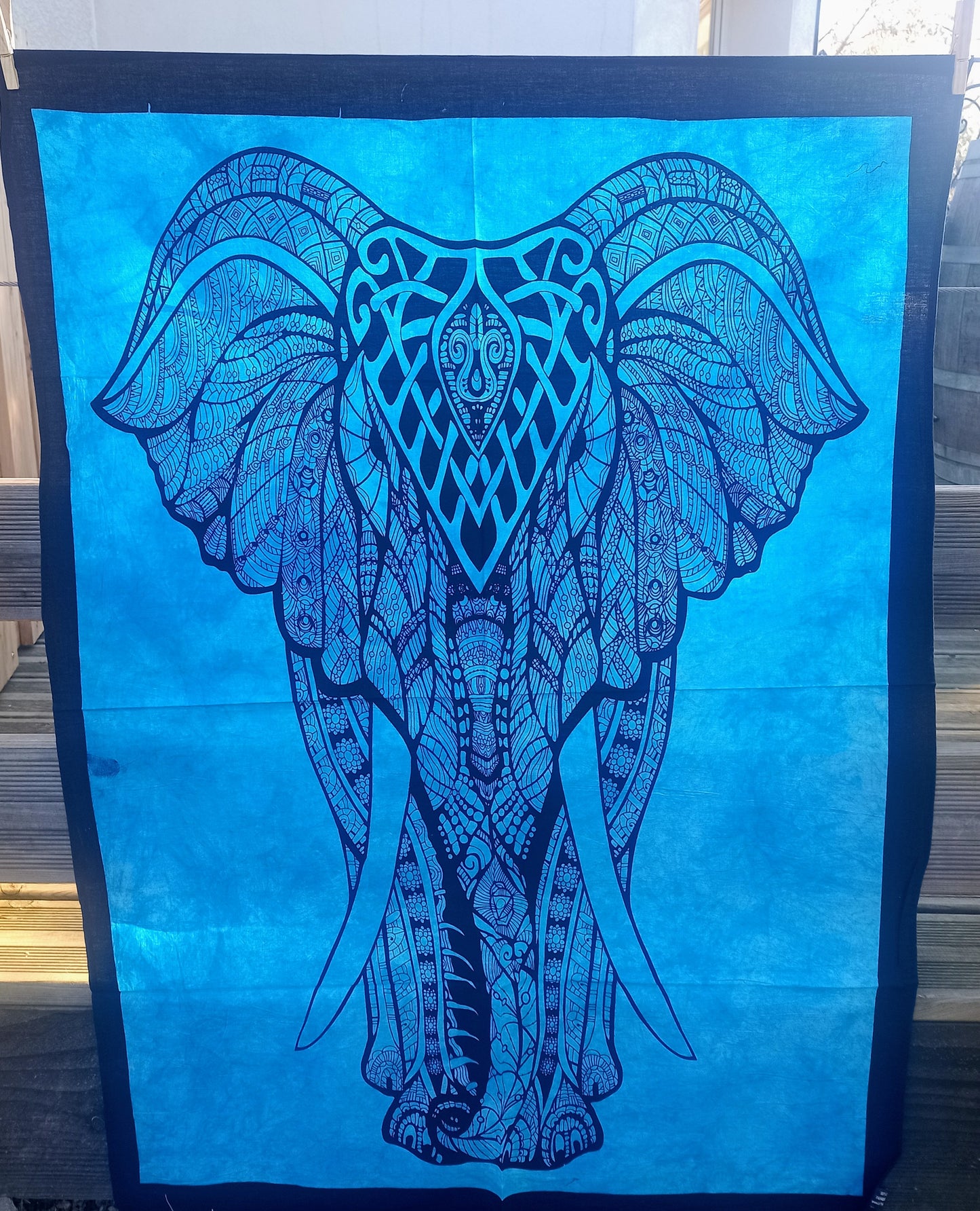 Small blue elephant wall hanging