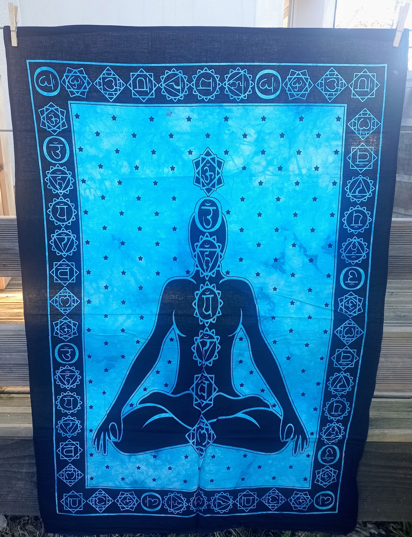 Meditation & Chakras tapestry, blue, small model