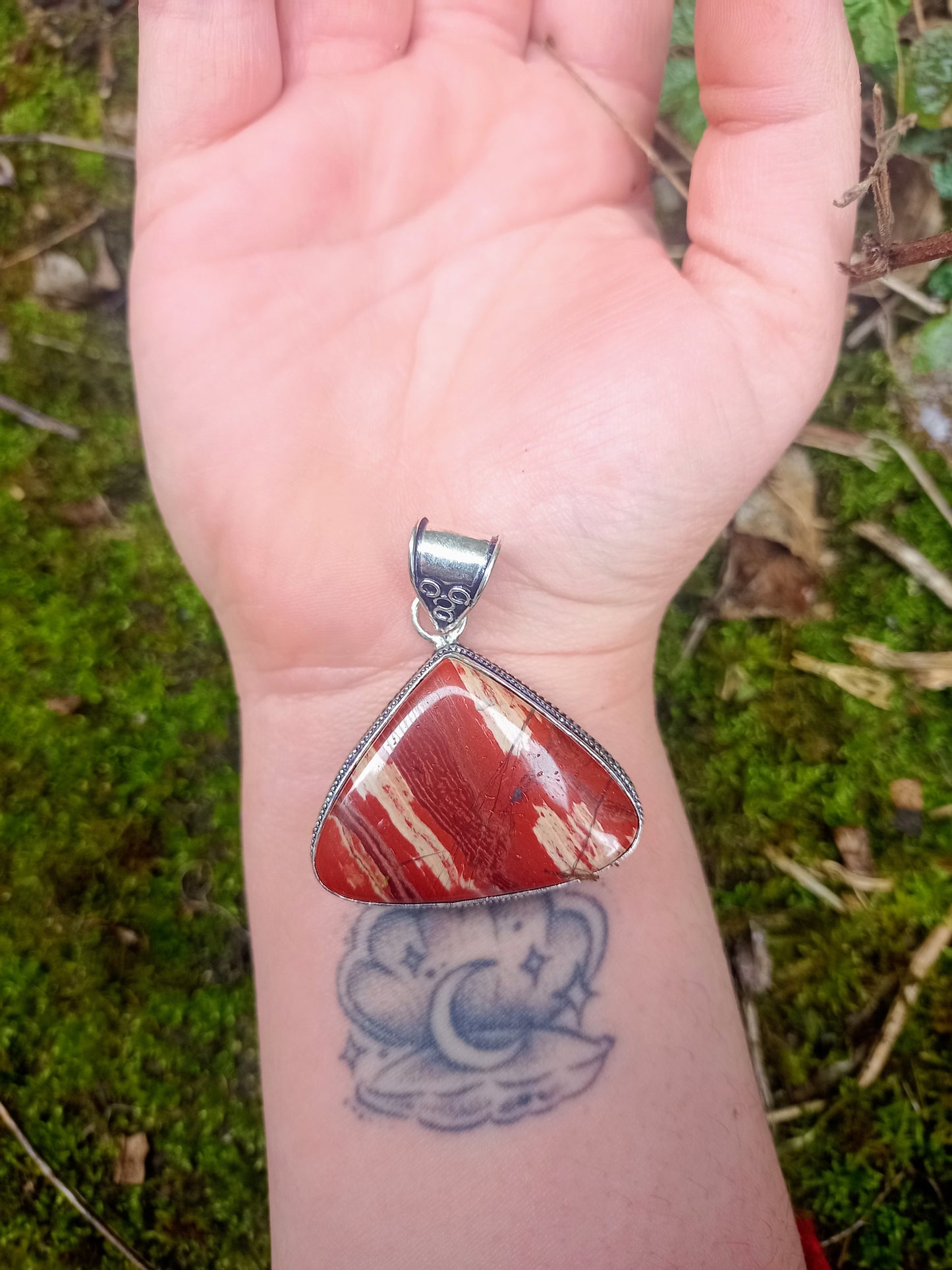 Pendentif en Jaspe Rouge