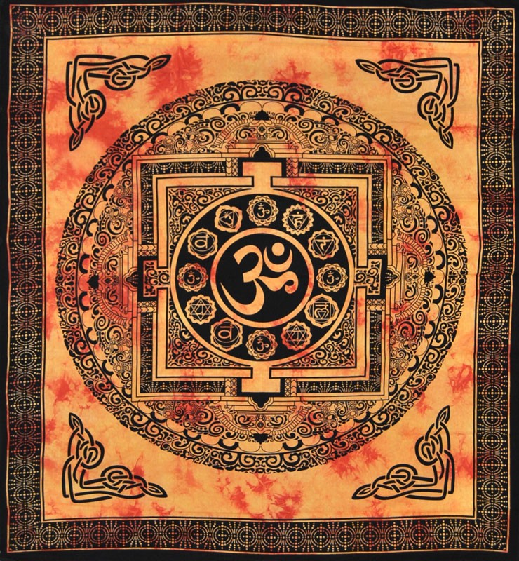 Large orange Om hanging
