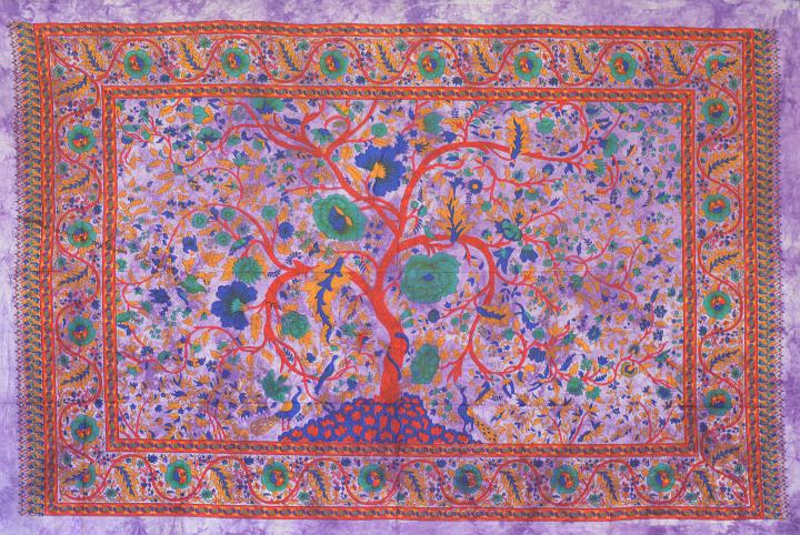 Purple Tree of Life Tapestry Medium Model