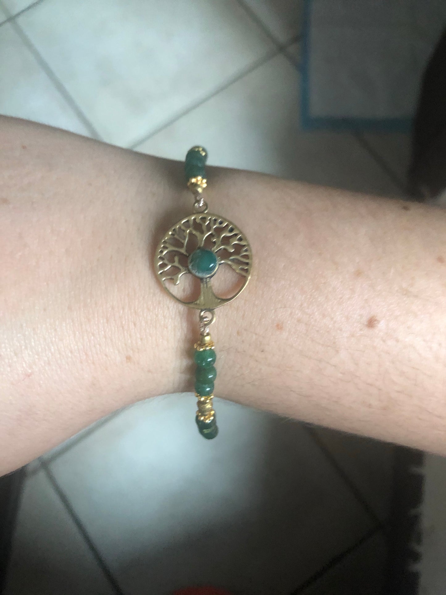 Bracelet en Laiton & Aventurine
