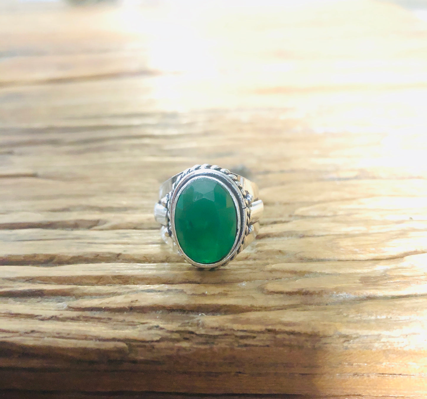 Green Onyx Ring size 55