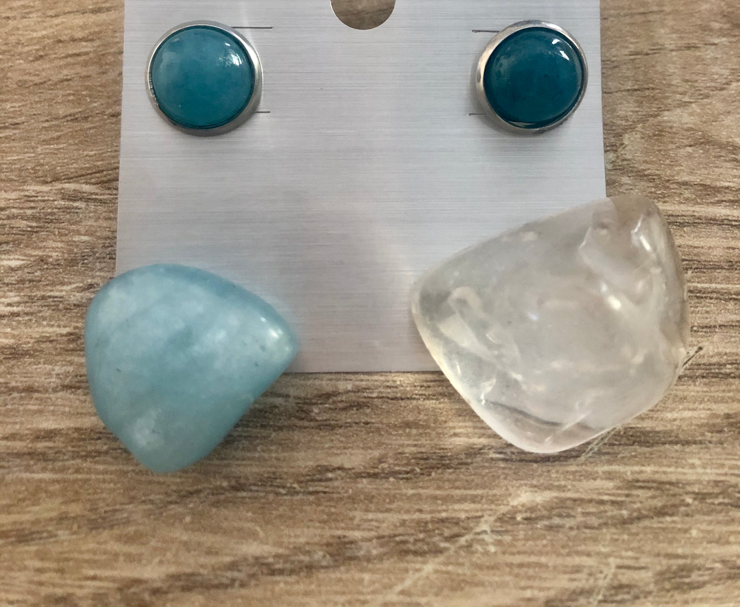 Apatite ear studs