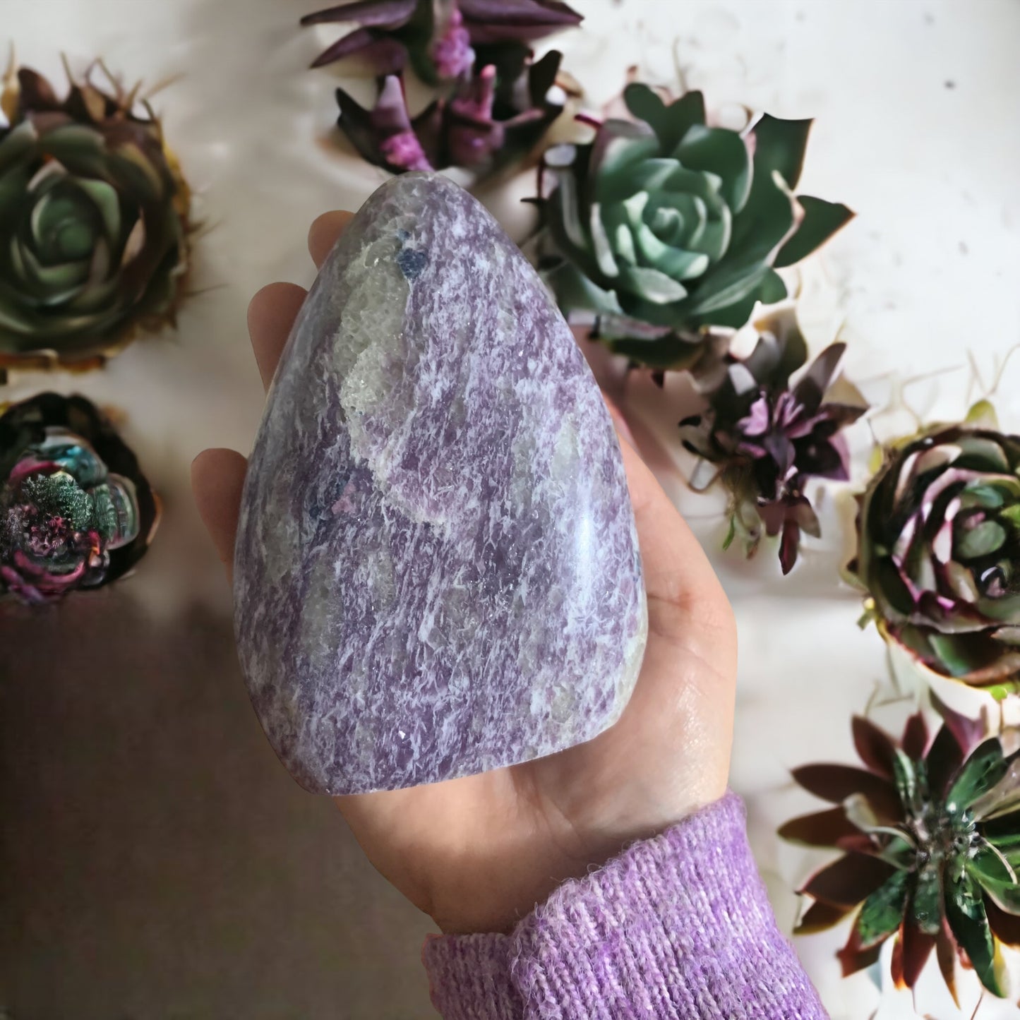 Lepidolite free form