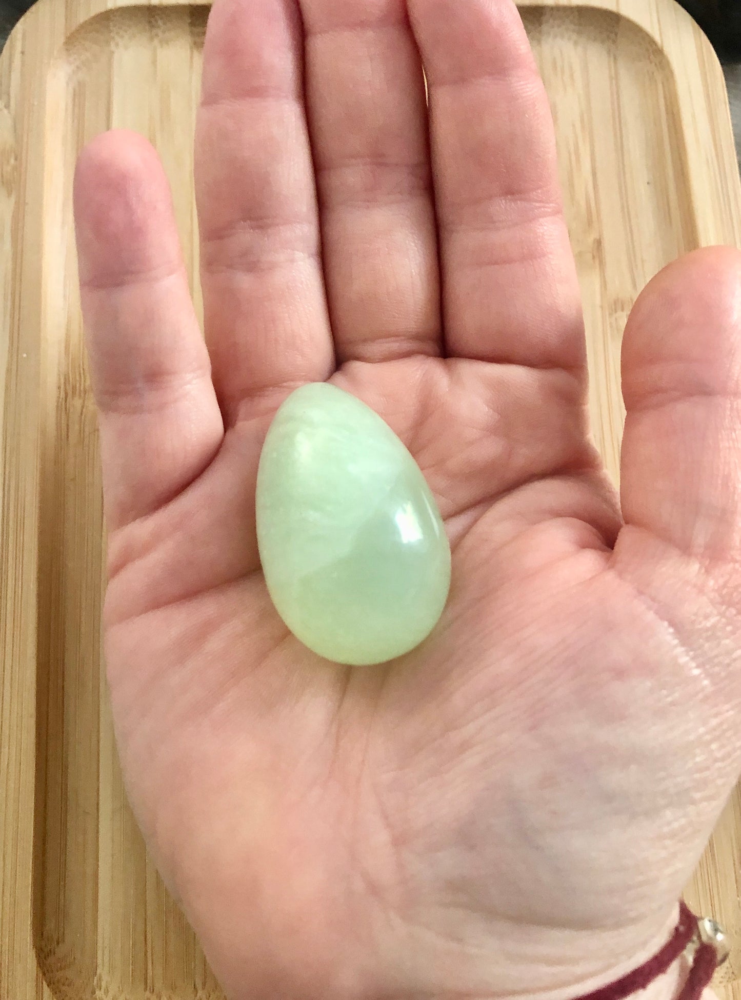 Small Prehnite Yoni Egg