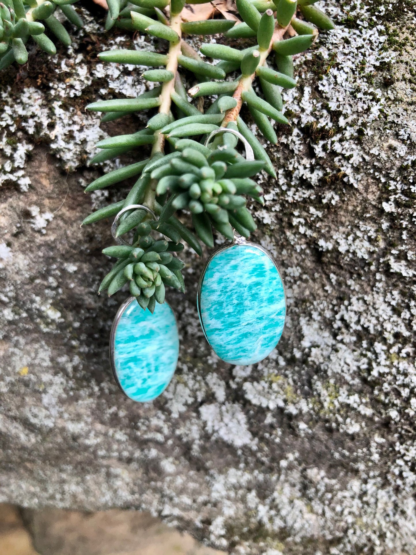 Boucles d’oreilles en Amazonite