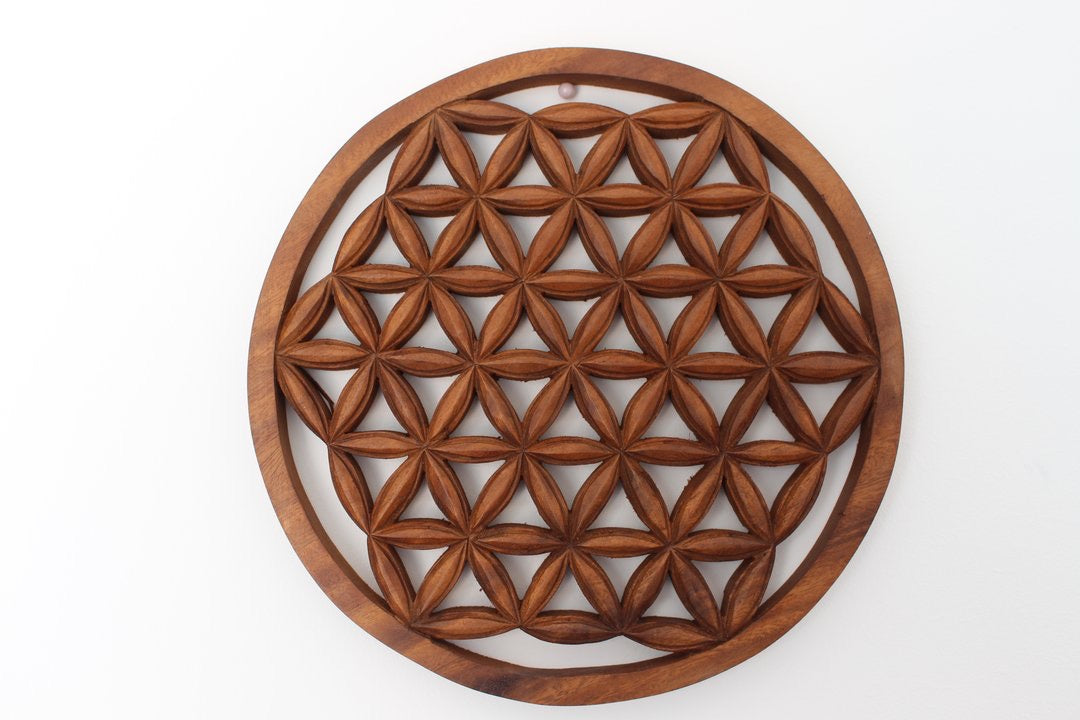 Flower of Life energizing wood support