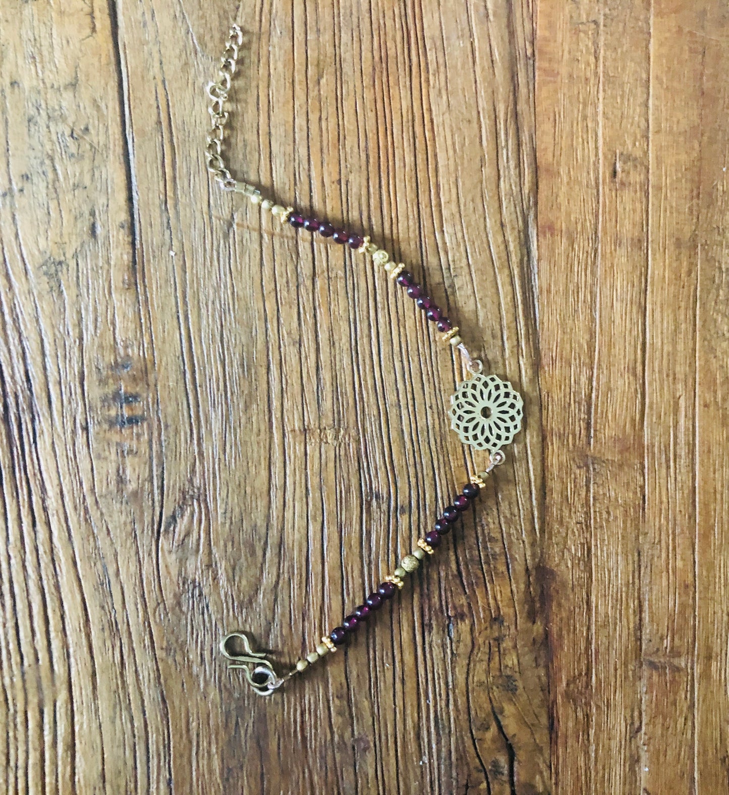 Bracelet en Laiton & Grenat