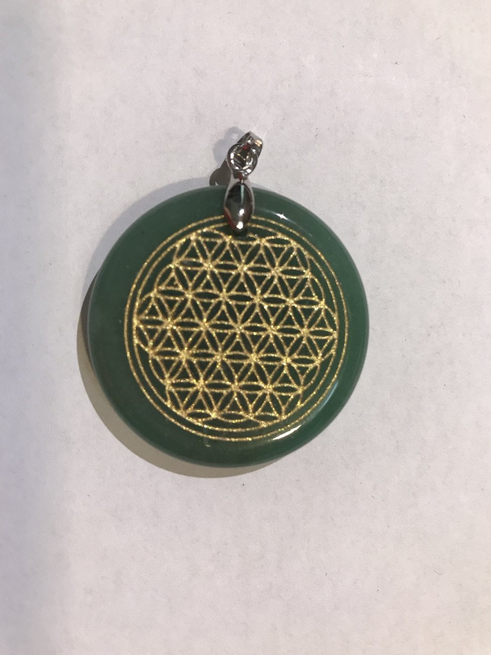 Aventurine flower of life pendant