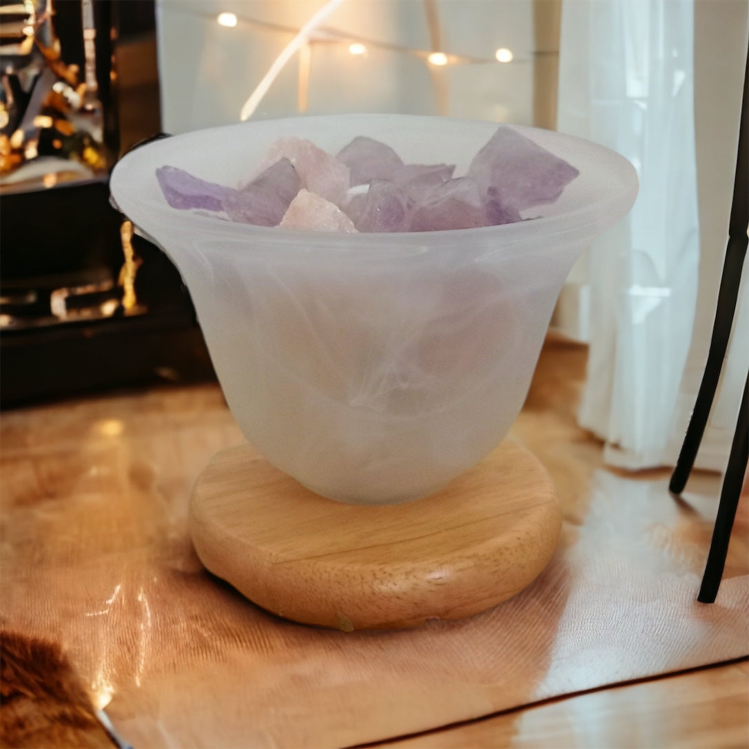 Amethyst & Salt Crystal Lamp