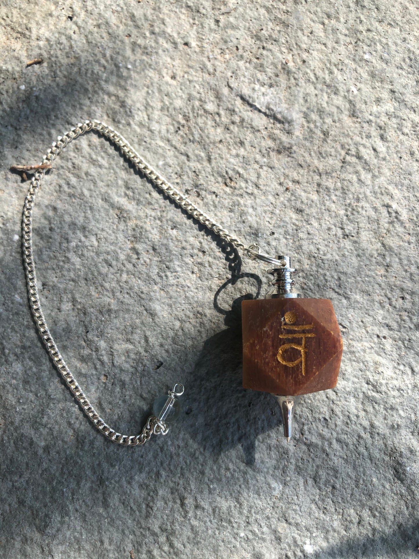 Red/Orange Calcite Sacral Chakra Pendulum