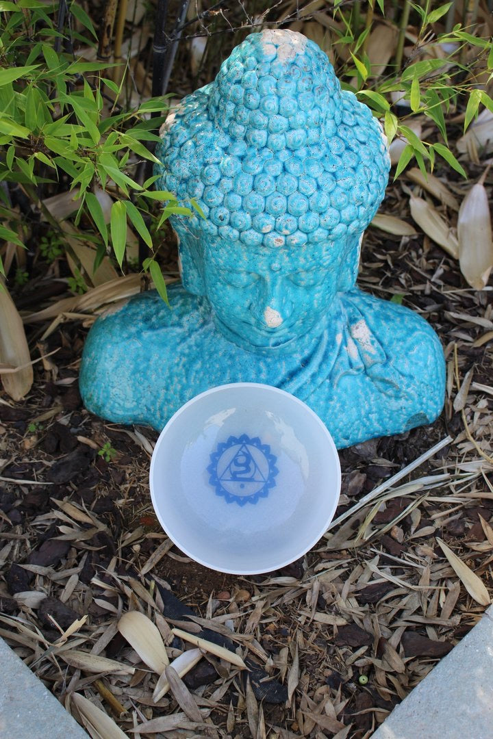 Throat chakra crystal bowl note Sol 19cm
