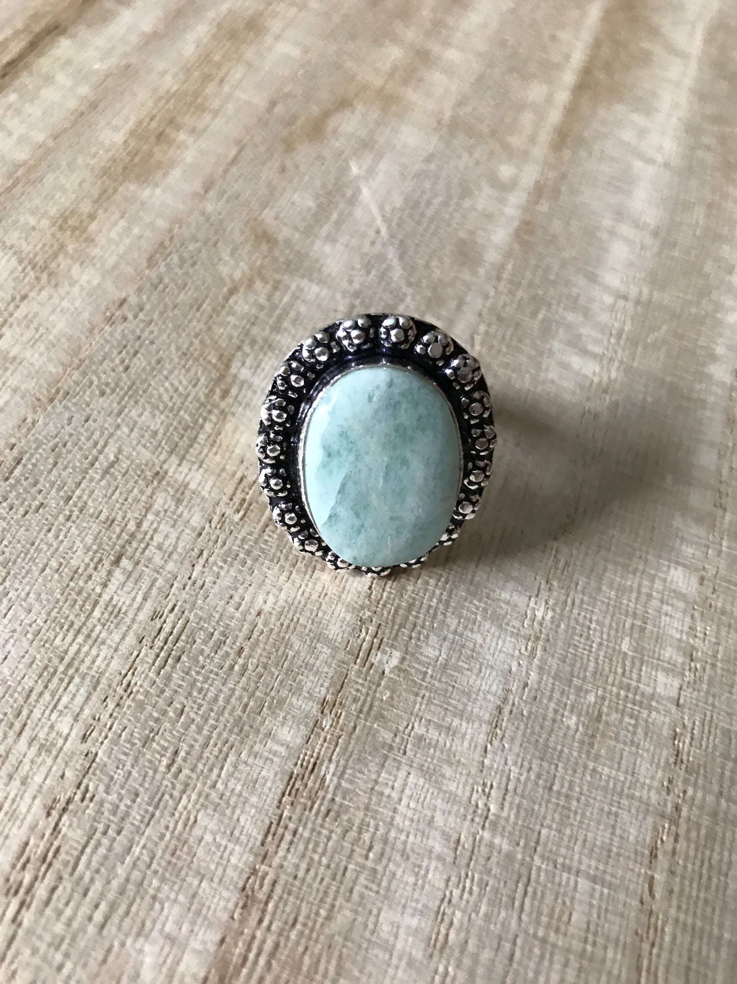 Amazonite ring size 58