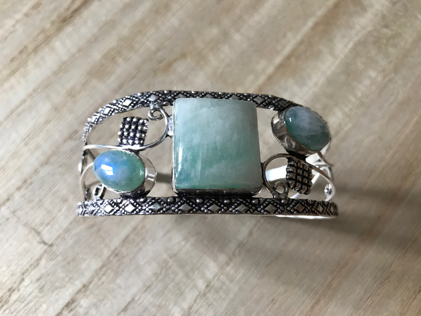 Blue Moonstone Cuff