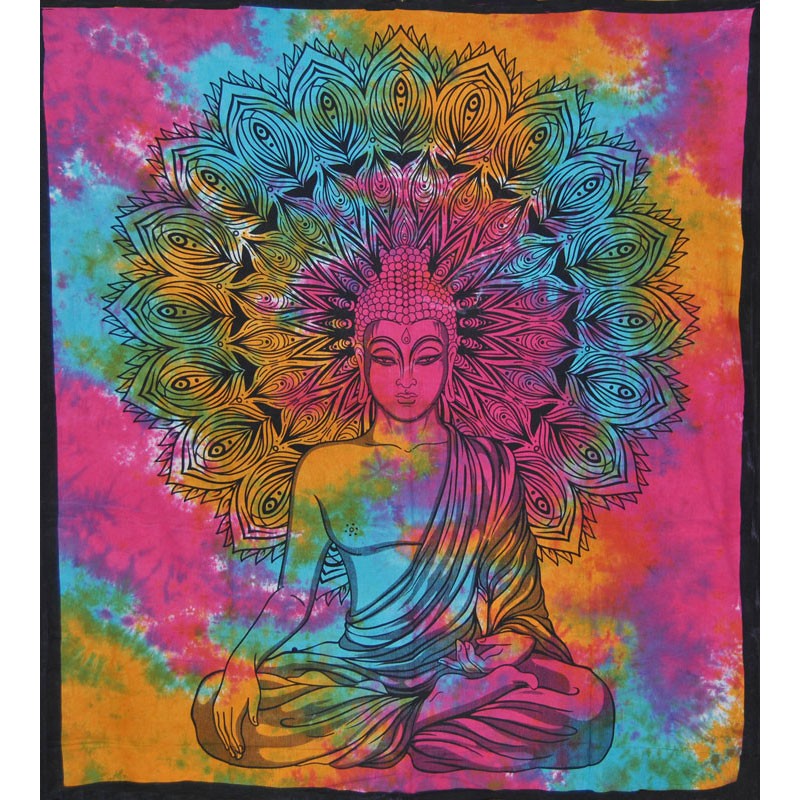 Large multi-colored Buddha hanging