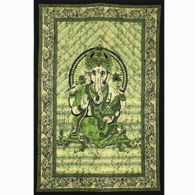 Ganesh green wall hanging medium model