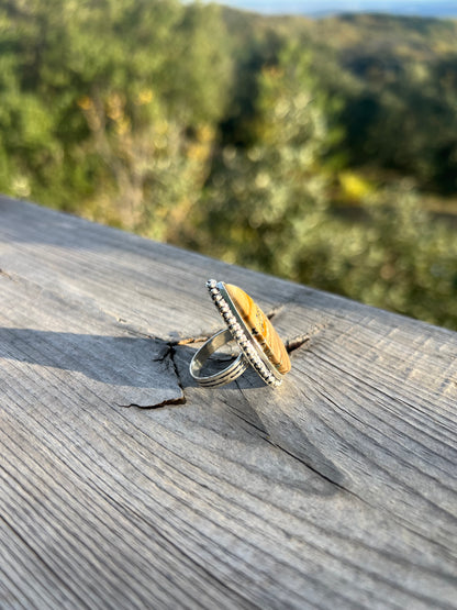 Bague en Jaspe paysge taille 59