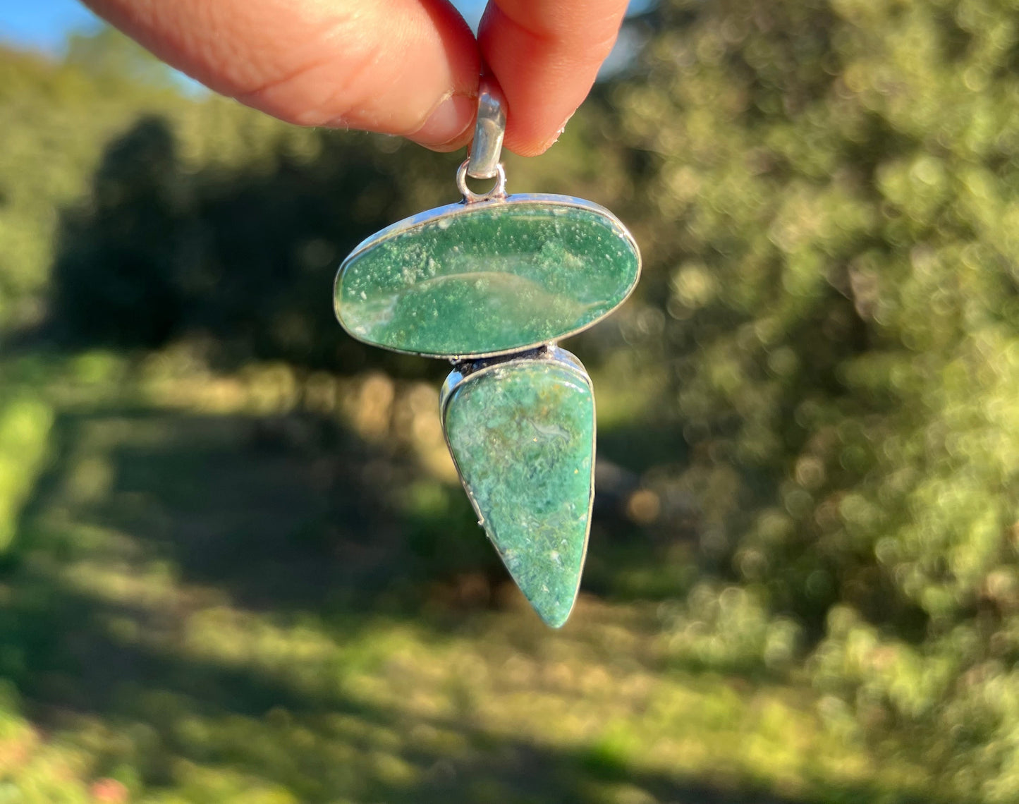 Pendentif en Agate mousse