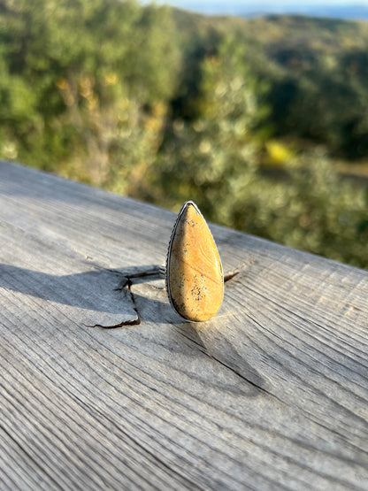 Bague en Jaspe paysage taille 67