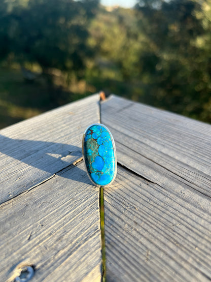 Bague en Howlite teintée Turquoise taille 59