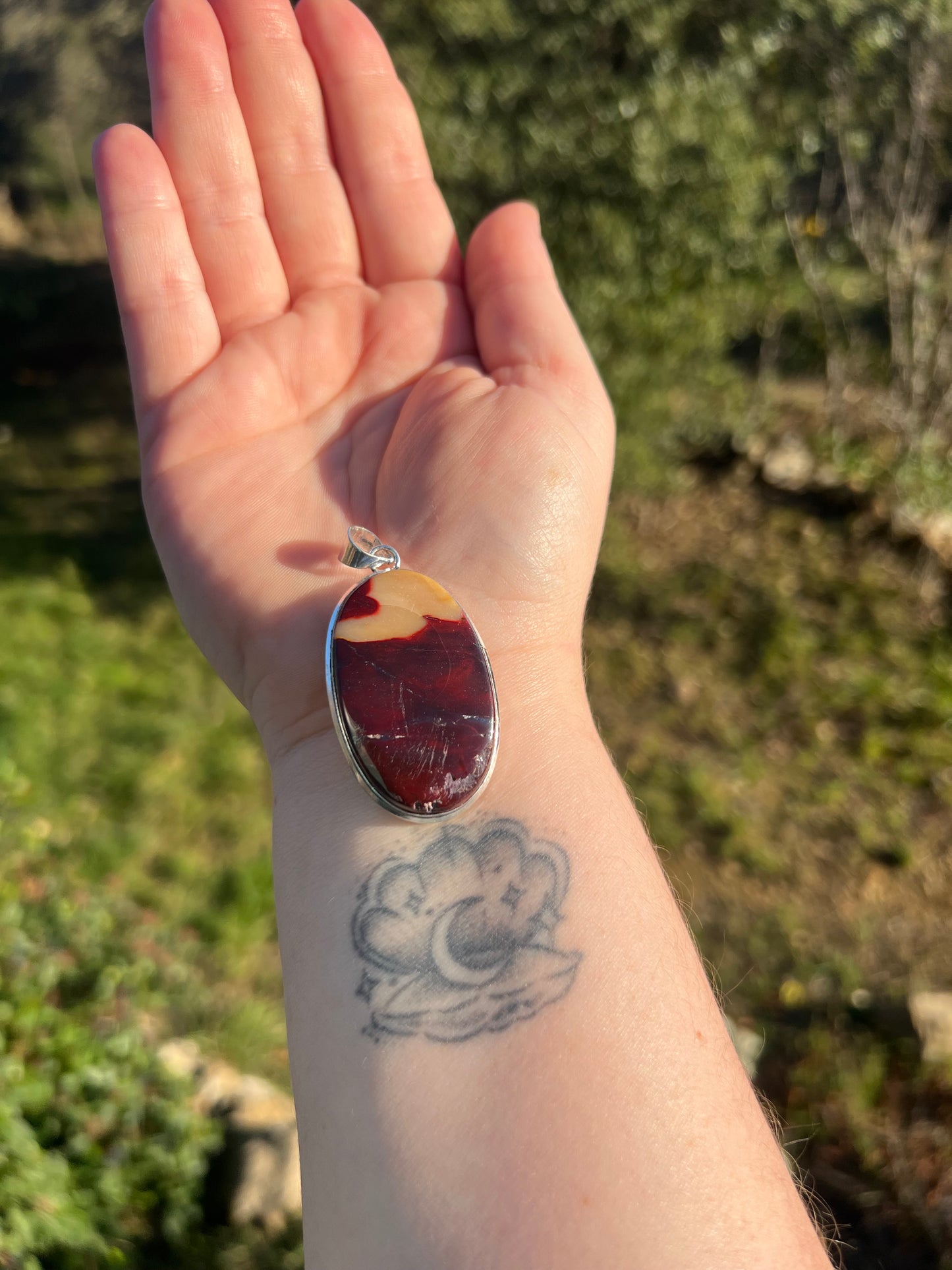 Pendentif en Jaspe Mokaïte