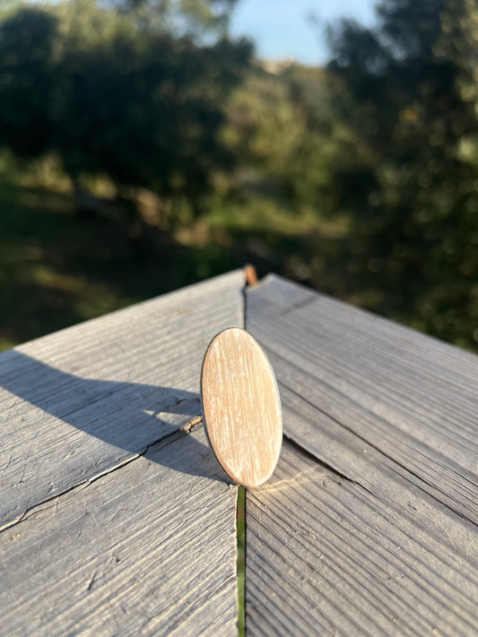 Bague en Calcite jaune - miel brute taille 60