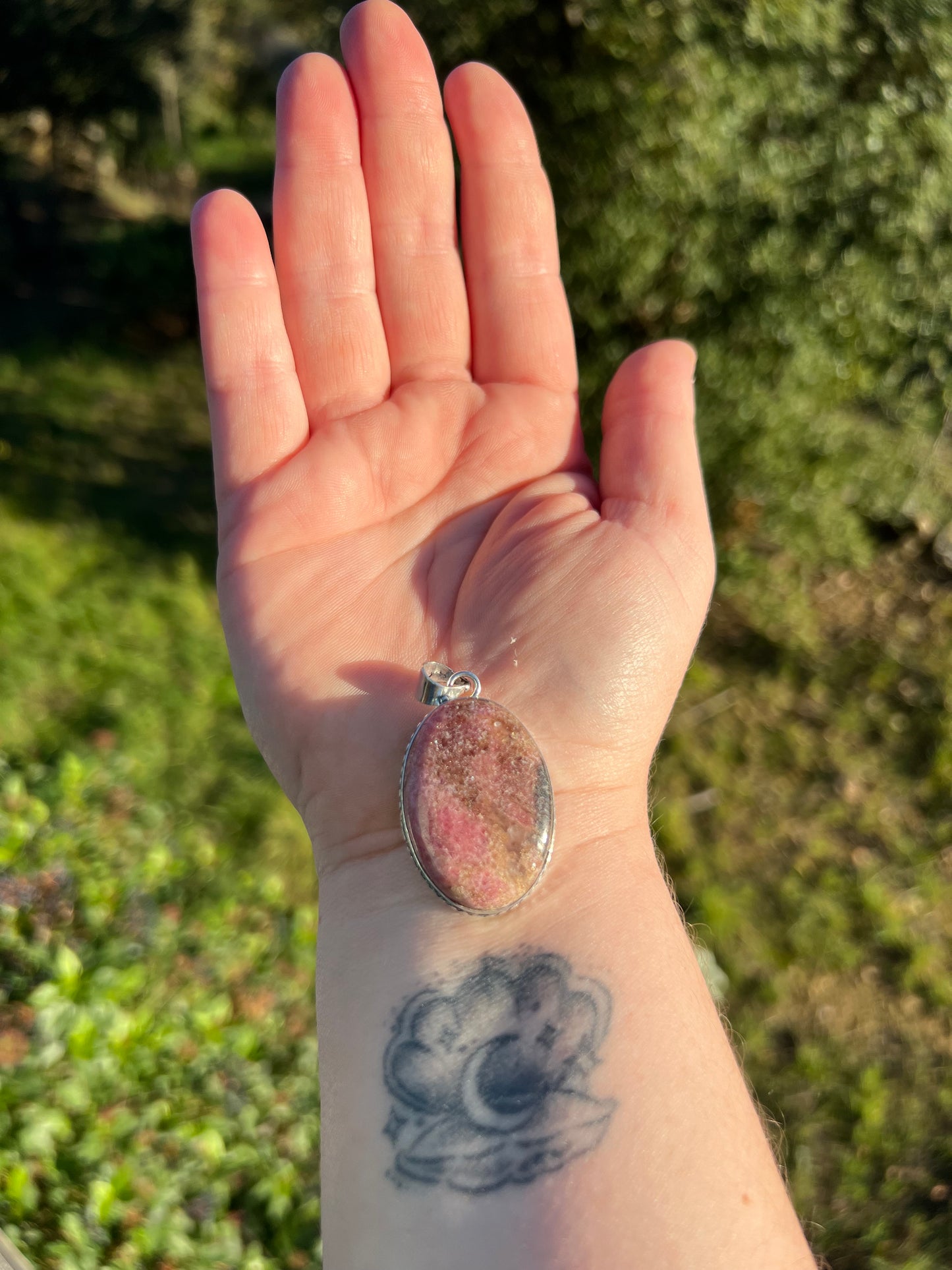 Pendentif en Rhodonite