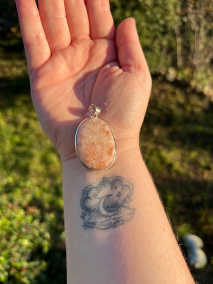 Pendentif en Pierre de soleil ou Héliolite